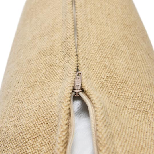 Hello Honey® Tan Square Canvas Pillow Cover with Tassels